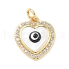 Brass Micro Pave Cubic Zirconia Pendants KK-D357-37G-1