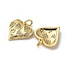 Brass Micro Pave Cubic Zirconia Pendants KK-P308-11G-2