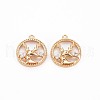 Brass Micro Pave Clear Cubic Zirconia Charms KK-S356-751-1