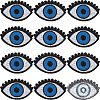 Evil Eye Computerized Embroidery Cloth Iron on Patches PATC-WH0002-011-1