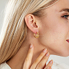 Vintage Brass Rope Knot Stud Earrings DH6515-1