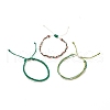 3Pcs 3 Style Waxed Polyester Braided Bracelets Sets BJEW-JB08115-04-4