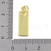 Brass Micro Pave Clear Cubic Zirconia Pendants KK-P266-06G-Y-3