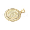 Brass Micro Pave Cubic Zirconia Pendants KK-Q068-40B-G-2