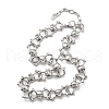 304 Stainless Steel Skull Link Chain Necklaces for Women Men NJEW-A043-03P-4