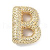 Rack Plating Brass Micro Pave Cubic Zirconia Pendants KK-Q790-01B-G-1