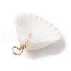 Natural Ark Shell Pendants PALLOY-JF02679-01-4