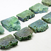 Electroplated Natural Druzy Crystal Beads Strands G-N0257-07-1