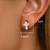 Exquisite Stainless Steel Rhinestone Hoop Earrings AK6534-4-2
