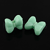 Bowknot Solid Color Opaque Acrylic Beads SACR-S037-M06-2