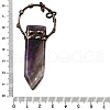 Natural Amethyst Sword Shape Big Pendants G-Q350-07I-3
