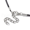 Glass Seed Cross Pendant Necklaces NJEW-MZ00025-01-5