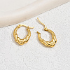 Vintage Stainless Steel Irregular Metal Earrings for Women US4396-2