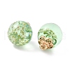 Glass Dried Flower Big Pendants GLAA-P050-01KCG-04-3