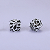 Colorful Pattern Printed Silicone Focal Beads SI-JX0022A-03-1