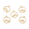 Ion Plating(IP) 304 Stainless Steel Charms STAS-N090-LA003G-2