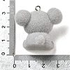 Flocky Resin Pendants RESI-E059-04D-3