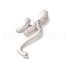 925 Sterling Silver Micro Pave Clear Cubic Zirconia Pendants STER-H117-01P-08-2
