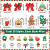 SUNNYCLUE 80Pcs 20 Styles Christmas Opaque Resin Cabochons RESI-SC0005-60-2