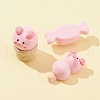 10Pcs 10 Styles Opaque Resin Cute Pig Imitation Food Decoden Cabochons CRES-FS0001-13-2