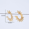 Shiny Sunburst Brass Stud Earrings BH7902-4