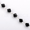 Handmade Bicone Glass Beads Chains for Necklaces Bracelets Making X-AJEW-JB00040-05-1