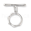 Brass Toggle Clasps KK-P234-85P-3