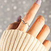 Wave Shaped Brass Micro Pave Clear Cubic Zirconia Finger Rings FS-WG385C2-01-3