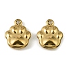 304 Stainless Steel Charms. Paw Print Charm STAS-A190-07G-1