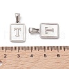 304 Stainless Steel Pave Shell Pendants STAS-G327-01P-T-3