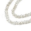 Electroplate Opaque Solid Color Glass Beads Strands X-EGLA-Q112-B02-3