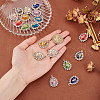   18Pcs 9 Colors Glass Pendants FIND-PH0022-22-3