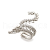Brass Clear Cubic Zirconia Cuff Earrings EJEW-Q025-01A-P-2