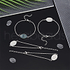 DIY Blank Oval 304 Stainless Steel Link Bracelet Making Kits BJEW-UN00003-2