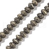 Electroplated Natural Lava Rock Beads Strands G-A234-F02-01H-1
