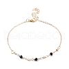 4Pcs 4 Style Alloy Chain Anklets Set with Heart Beaded and Butterfly Charm for Women SJEW-D009-01KCG-5