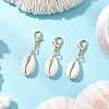 Natural Shell Pendant Decoration HJEW-JM03190-01-3