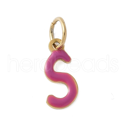 304 Stainless Steel Enamel Charms STAS-G353-01G-S-1