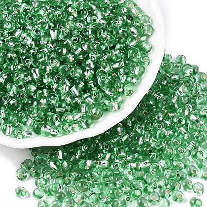 6/0 Baking Paint Transparent Glass Seed Beads X1-SEED-N006-06K-1