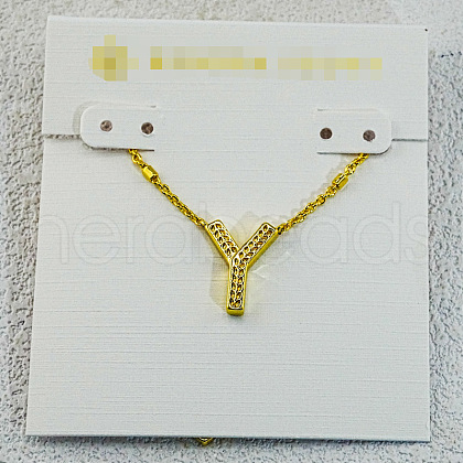 Brass Initial Pendant Necklaces for Women FS-WG8E27F-25-1
