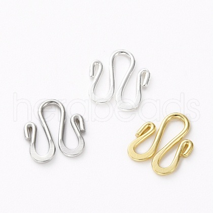 Brass S Hook Clasps KK-L205-05-1