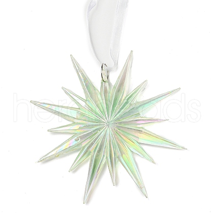 Christmas Transparent Plastic Pendant Decoration HJEW-G022-01A-1