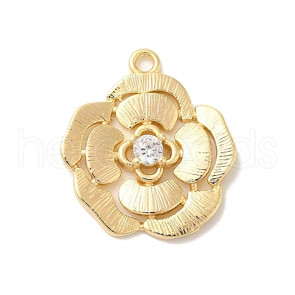 Brass Glass Pendants KK-Z073-15G-01-1