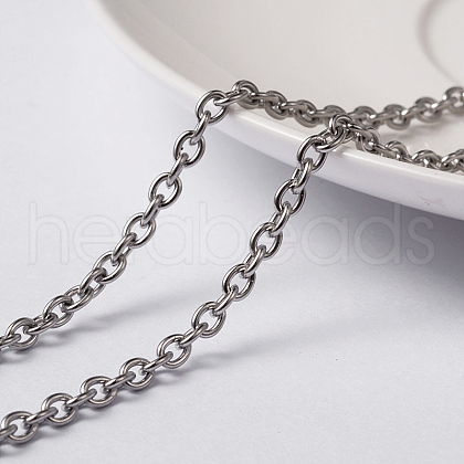 Tarnish Resistant 304 Stainless Steel Cable Chains CHS-H007-45P-1