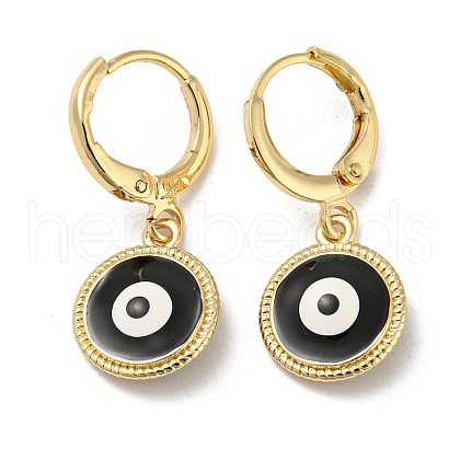 Real 18K Gold Plated Brass Dangle Leverback Earrings EJEW-L269-007G-06-1