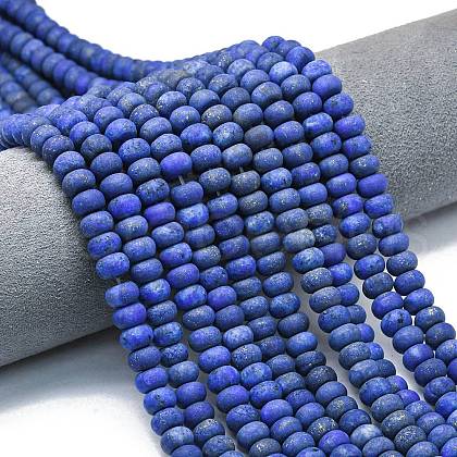 Dyed Natural Lapis Lazuli Beads Strands G-P575-A46-8x5mm-02-1