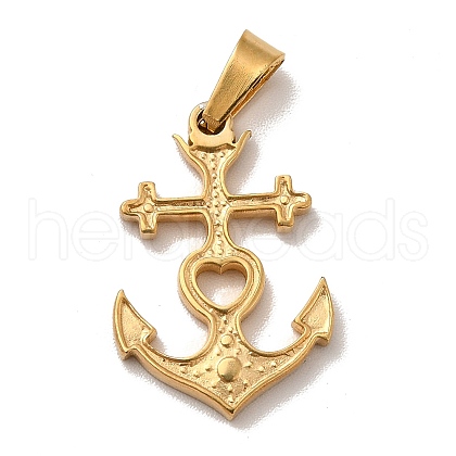 PVD Vacuum Plating 201 Stainless Steel Pendants STAS-P314-25G-1