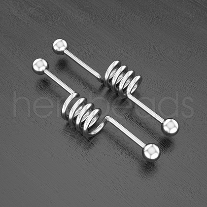316L Surgical Stainless Steel Spiral Bar Industrial Barbell Cartilage Earrings FS-WG6688D-03-1