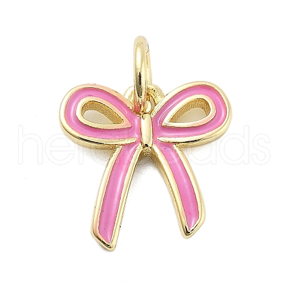Brass Enamel Charms KK-H206-15G-03-1