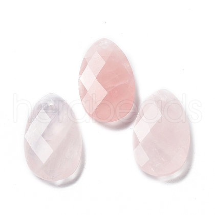 Natural Rose Quartz Pendants G-G069-04A-1